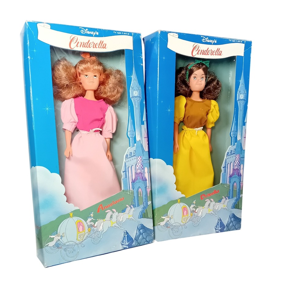 BNIB x2 1980 VTG Bikin Cinderella Ugly Stepsisters Dolls Drizella Anastasia READ - Picture 2 of 16